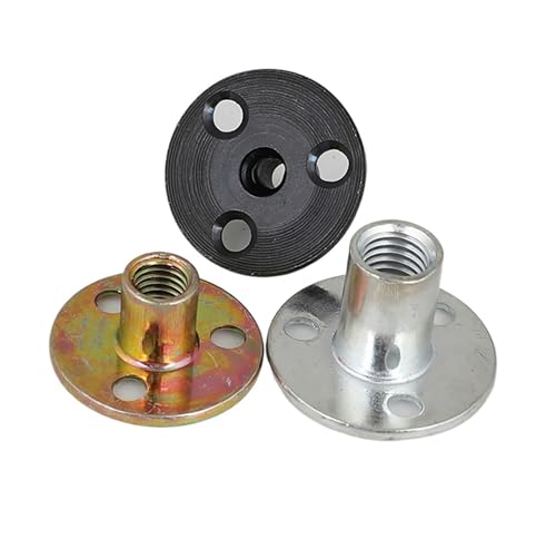 Dreiloch-Eisenplattenmutter Eisenplatten-Kontermutter M6 M8 M10 M12(M10x27-White Zinc,2pcs) von WELDRIC