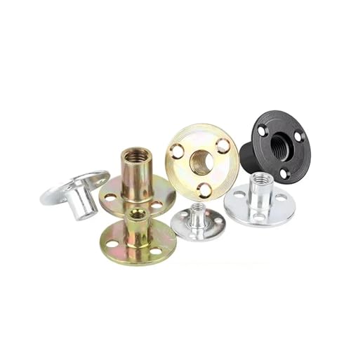 Dreiloch-Eisenplattenmutter M6 M8 M10 M12 Dreiloch-Eisenplattenmuttern(Blackening,M10x27x1.5mm 10pcs) von WELDRIC