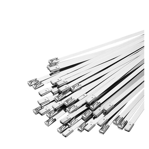 Kabelbinder aus Edelstahl 100 stücke 316 Edelstahl Metall Kabelbinder 4,6mm 7,9mm Länge 100-1000mm Selbst-Locking Krawatte Zip Wrap Auspuff(4.6MM,900mm (35.43inch)) von WELDRIC