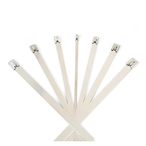 20 Stück 4,6/7,9 mm Edelstahl-Metallkabelbinder, Verriegelung, Auspuff, multifunktionaler Verriegelungskabelbinder(10mm(0.39inch),700mm(27.56inch)) von WELDRIC