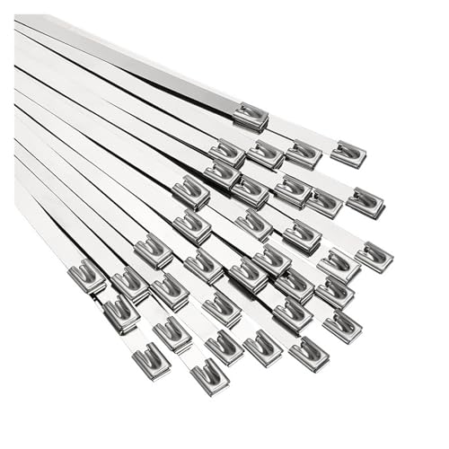 Kabelbinder aus Edelstahl 316 Edelstahl, 4,6 mm, 7,9 mm, selbstsichernd, Länge 100-1000 mm, für Auspuffdichtung, 7,9 mm, 700 mm (27,56 Zoll) von WELDRIC