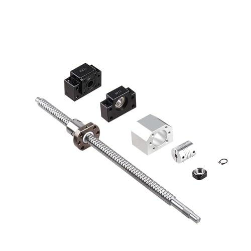 Kugelumlaufspindel 1 Satz 1605 Kugelumlaufspindel/SFU1605 Kugelumlaufspindel-Kit 250–1550 mm, Ende bearbeitet mit Kugelmutter + BK/BF12-Unterstützung + DSG16H + Kupplung(Sfu1605 kit,750mm) von WELDRIC