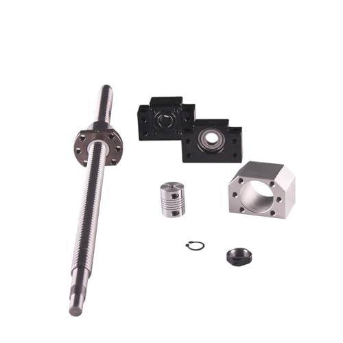 Kugelumlaufspindel 1 Stück Kugelumlaufspindel 1605, Ende bearbeitet C7 mit Mutter + BK/BF12-Unterstützung + Gehäuse + Kupplung(SFU1605-700mm) von WELDRIC