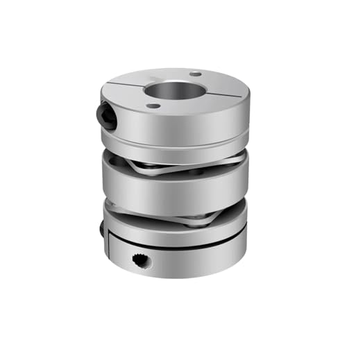 Membrankupplung 1PC Aluminium legierung doppel membran kupplung elastische stecker ball schraube schritt servo motor encoder computer(19X30) von WELDRIC