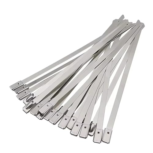 Selbstsichernde Kabelbinder aus Edelstahl und Metall, multifunktional(50PCS,4.6X1400MM) von WELDRIC