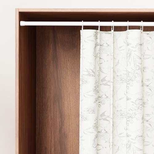 WELDUN 2er Kleine Teleskopstange, 3 in 1 Netzvorhangstangen ohne Bohren, Φ13cm Gardinenstange zum Klemmen für Fenster, Kleiderschrank, Küchen und Bücherregal, 70-100cm von WELDUN