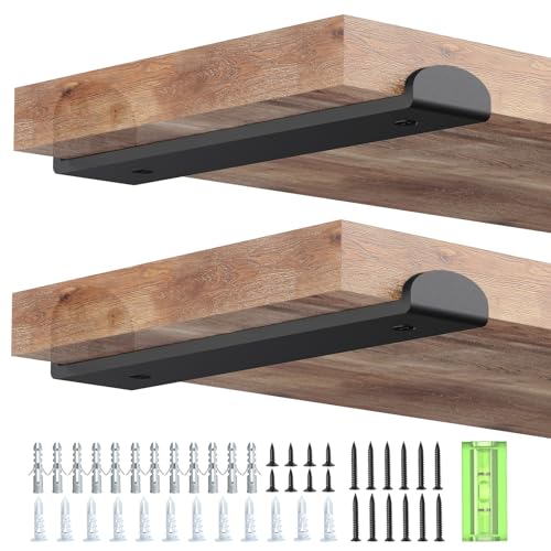 WELDUN 4 Set Regalhalterung Regalträger 25 CM, Metall Regalwinkel mit Lippen für die Wandmontage, Wandhalterung Regal Tragkraft 75 KG, Schwarz WELDUN 4 Set Regalhalterung Regalträger 25 CM, Metall Regalwinkel mit Lippen für die Wandmontage, Wandhalterung Regal Tragkraft 75 KG, Schwarz von WELDUN