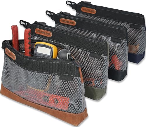 WELKINLAND Werkzeugtaschen aus gewachstem Segeltuch, 30,5 cm, 4-teiliges Set, transparente Werkzeugtasche, Canvas-Werkzeugtaschen, langlebige kleine Werkzeugtasche, Organizer, Werkzeugtaschen mit WELKINLAND Werkzeugtaschen aus gewachstem Segeltuch, 30,5 cm, 4-teiliges Set, transparente Werkzeugtasche, Canvas-Werkzeugtaschen, langlebige kleine Werkzeugtasche, Organizer, Werkzeugtaschen mit von WELKINLAND