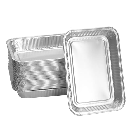WELL GRILL Aluschalen Aluminiumschalen für Ninja Woodfire, Weber Gasgrill Zubehör, Ninja OG850EU OG901EU OG701EU Serie, Alu Grillschalen Einweg Fettauffangschale für Weber 6415, 20er-Pack von WELL GRILL