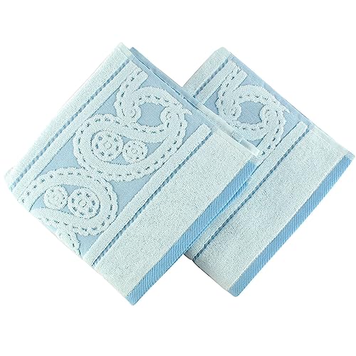 2-teiliges Handtuch-Set blau und hellblau von WELL HOME MOBILIARIO & DECORACIÓN