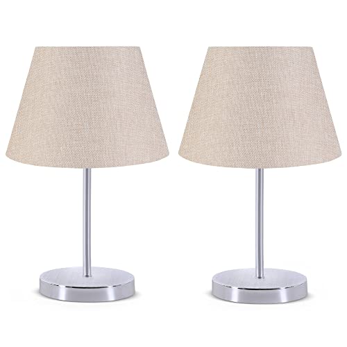 WELL HOME MOBILIARIO & DECORACIÓN Nachttischlampe, 37 cm, Taupe, 2 Stück von WELL HOME MOBILIARIO & DECORACIÓN