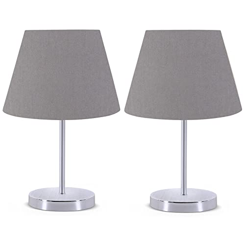 WELL HOME MOBILIARIO & DECORACIÓN Set mit 2 Nachtlampen 37cm grau Farbe von WELL HOME MOBILIARIO & DECORACIÓN