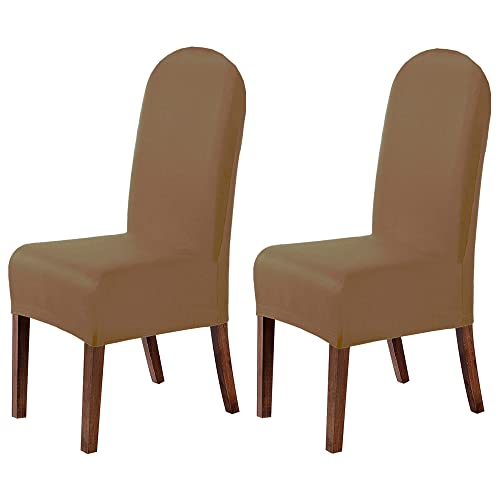 2er-Set Stuhlhussen mit schmutzabweisendem Rundrücken ALBA Cream von WELL HOME MOBILIARIO & DECORACIÓN