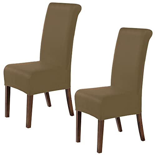 2er-Set Stuhlhussen mit schmutzabweisender Rückseite ALBA Crema von WELL HOME MOBILIARIO & DECORACIÓN