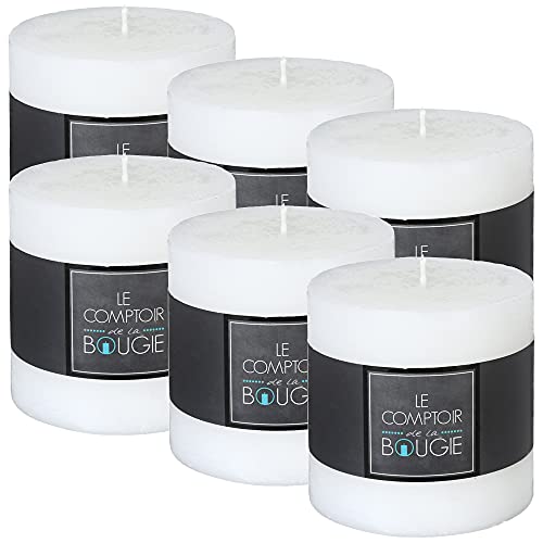6er Set rustikale runde Kerzen D10 von WELL HOME MOBILIARIO & DECORACIÓN