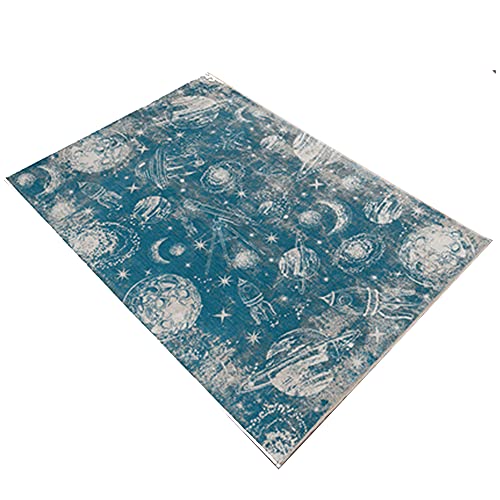 Universe mehrfarbig Polyester gedruckt Teppich 80 x 120cm Modell Universe von WELL HOME MOBILIARIO & DECORACIÓN