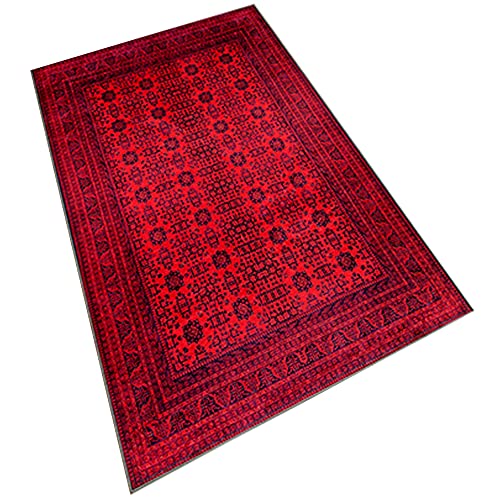 Bedruckter Polyesterteppich 140 x 220cm Modell WH1011 rot von WELL HOME MOBILIARIO & DECORACIÓN