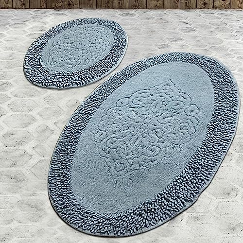 Badezimmerteppich-Set, 2-teilig, Blautöne von WELL HOME MOBILIARIO & DECORACIÓN