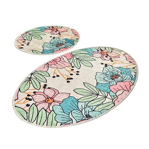 Badezimmerteppich-Set (2-teilig) Blumen von WELL HOME MOBILIARIO & DECORACIÓN