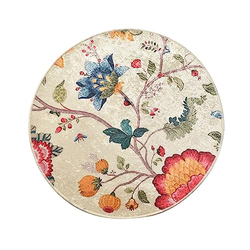 Badteppich Blumen Orange Blau von WELL HOME MOBILIARIO & DECORACIÓN