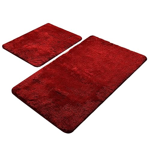 Badteppich-Set, 2-teilig, Rot von WELL HOME MOBILIARIO & DECORACIÓN