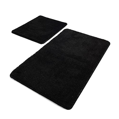 Badteppich-Set, 2-teilig, Schwarz von WELL HOME MOBILIARIO & DECORACIÓN