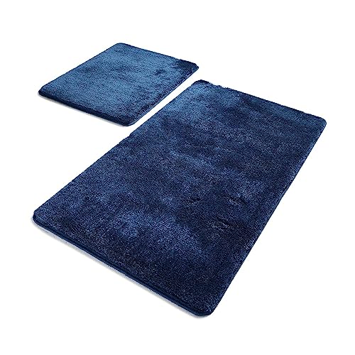 Badteppich-Set, 2-teilig, dunkelblau von WELL HOME MOBILIARIO & DECORACIÓN