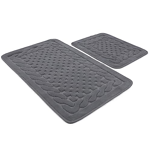 Badteppich-Set (2-teilig) grau von WELL HOME MOBILIARIO & DECORACIÓN