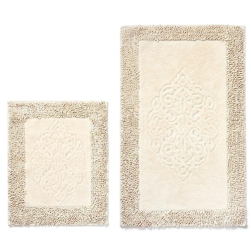 Badteppich Set 2-teilig Creme von WELL HOME MOBILIARIO & DECORACIÓN