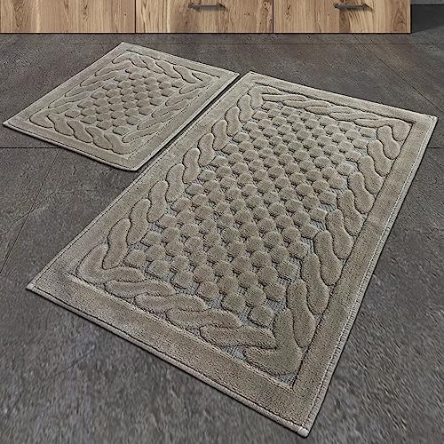 Badteppich Set 2-teilig Nerz von WELL HOME MOBILIARIO & DECORACIÓN