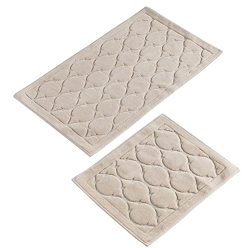 WELL HOME MOBILIARIO & DECORACIÓN Badteppich Set 2-teilig beige von WELL HOME MOBILIARIO & DECORACIÓN