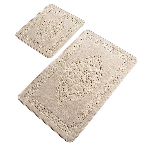 WELL HOME MOBILIARIO & DECORACIÓN Badteppich Set 2-teilig beige von WELL HOME MOBILIARIO & DECORACIÓN