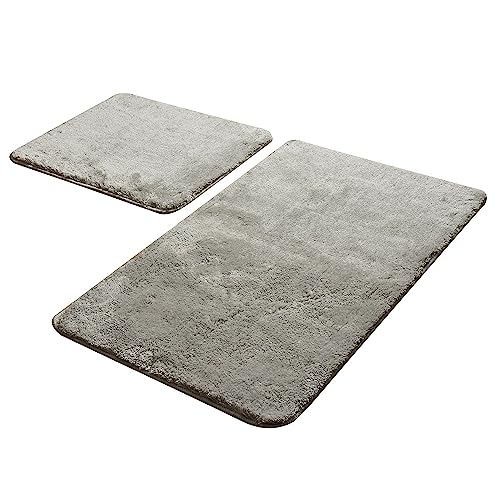 Badteppich Set 2-teilig grau von WELL HOME MOBILIARIO & DECORACIÓN