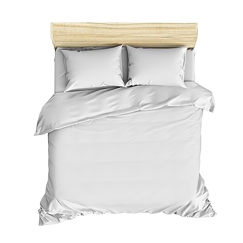 Bettbezug-Set + 2 Kissenbezüge, 240 x 220 cm, Weiß von WELL HOME MOBILIARIO & DECORACIÓN