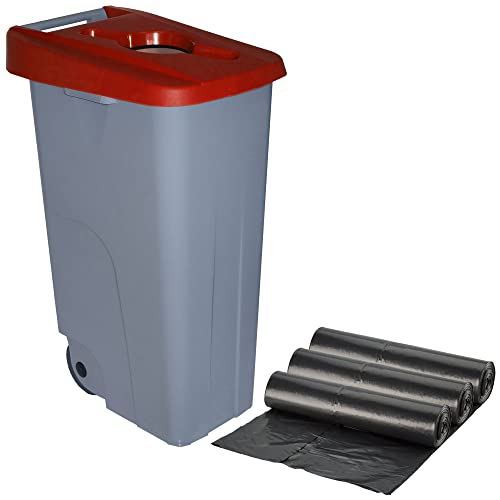 Contenedor Reciclo 110 litros abierto + 3X Bolsas de basura de 10 unidades von WELL HOME MOBILIARIO & DECORACIÓN