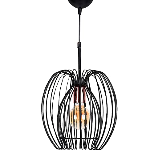 Deckenleuchte 77 cm. schwarz, Typ E 27 Max 60 W von WELL HOME MOBILIARIO & DECORACIÓN