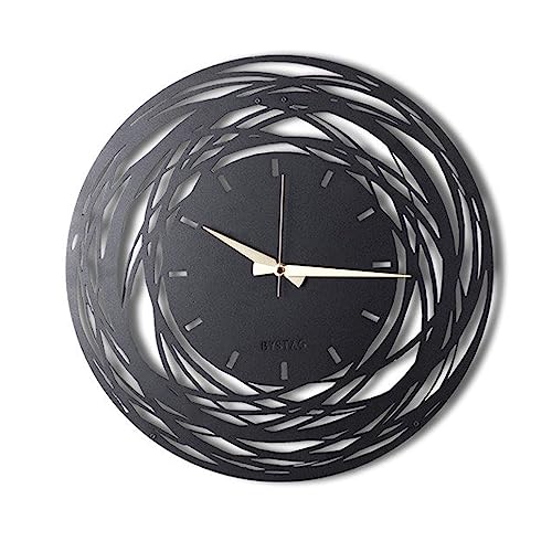 Dekorative Metall-Wanduhr im Stil Rotationen 70 x 70 cm von WELL HOME MOBILIARIO & DECORACIÓN