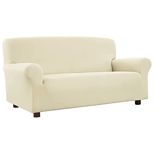 Fleckabweisender Stretch-Sofabezug 2-Sitzer ALBA Ecru von WELL HOME MOBILIARIO & DECORACIÓN