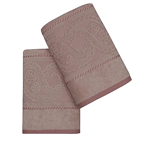 Well Home Handtuch-Set (2-teilig), Altrosa und Beige von WELL HOME MOBILIARIO & DECORACIÓN