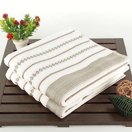 Well Home Handtuch-Set, 2-teilig, Ecru und Grau von WELL HOME MOBILIARIO & DECORACIÓN