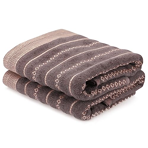 Handtuch-Set, 2-teilig, Schwarz und Creme von WELL HOME MOBILIARIO & DECORACIÓN