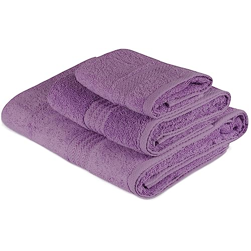 Handtuch-Set (3-teilig) lila von WELL HOME MOBILIARIO & DECORACIÓN