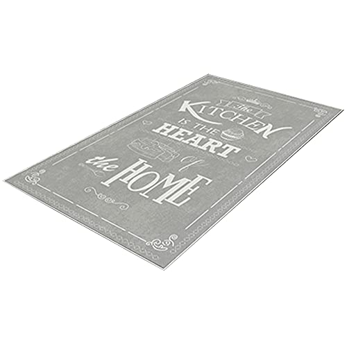 HeartOfTheHome Polyester bedruckter Teppich 80 x 150cm dunkelgrau von WELL HOME MOBILIARIO & DECORACIÓN