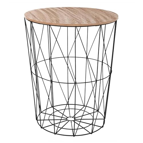 WELL HOME - Schwarzer Couchtisch 'Kumi' Ø47x57cm von WELL HOME MOBILIARIO & DECORACIÓN
