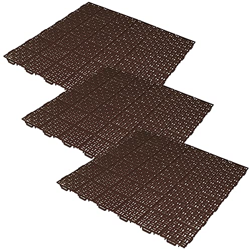 Packung mit 3 Gartenfliesen mit Drainageeffekt im Format 55,5 x 55,5 cm. Gesamtabdeckung 0,9 m² – Marte-Kollektion – Braun Packung mit 3 Gartenfliesen mit Drainageeffekt im Format 55,5 x 55,5 cm. Gesamtabdeckung 0,9 m² – Marte-Kollektion – Braun von WELL HOME MOBILIARIO & DECORACIÓN