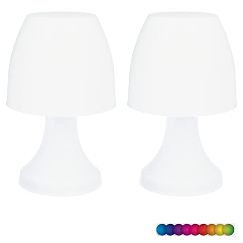 SATZ VON 2 KABELLOSEN LED TISCHLAMPEN MIT FARBWECHSEL RGB H.27CM von WELL HOME MOBILIARIO & DECORACIÓN