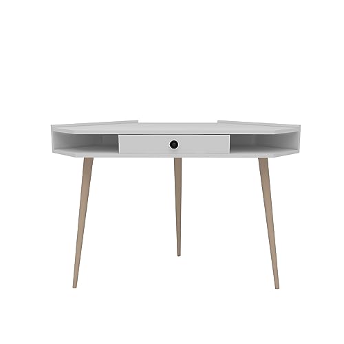 Schreibtisch, 2 x 130,8 x 55 cm, Weiß, 85,2x130,8x55 von WELL HOME MOBILIARIO & DECORACIÓN