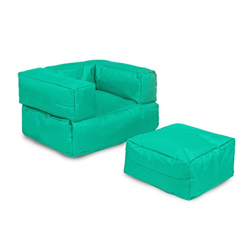 WELL HOME MOBILIARIO & DECORACIÓN Sessel + Sitzsack für Kinder für den Außenbereich, Türkis von WELL HOME MOBILIARIO & DECORACIÓN