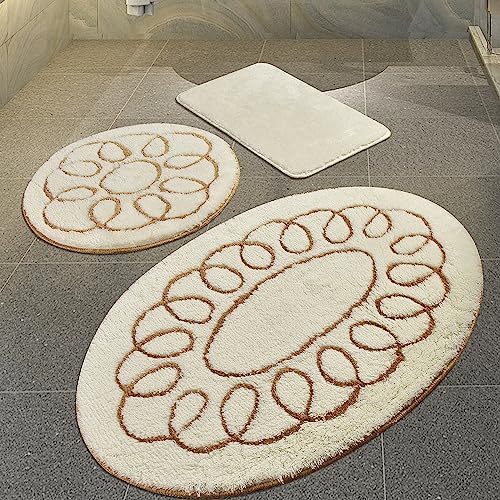 Setmat Set (3-teilig) beige oval von WELL HOME MOBILIARIO & DECORACIÓN