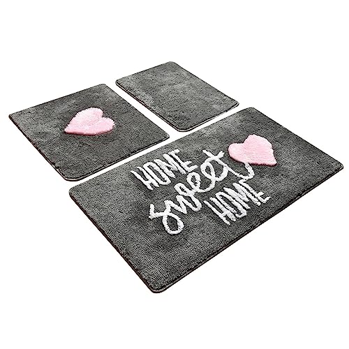 Setmat Set (3-teilig) dunkelgrau Design Home Sweet Home von WELL HOME MOBILIARIO & DECORACIÓN